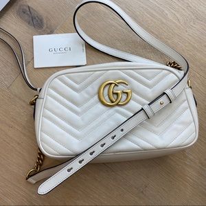 Gucci marmont crossbody bag small cream color